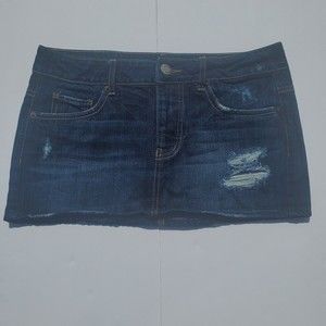 American Eagle Outfitters Distressed Denim Mini Skirt Size 4